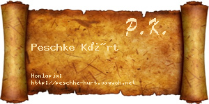 Peschke Kürt névjegykártya